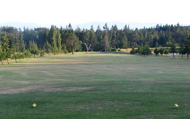 A view from a tee at Metchosin Golf and Country Club