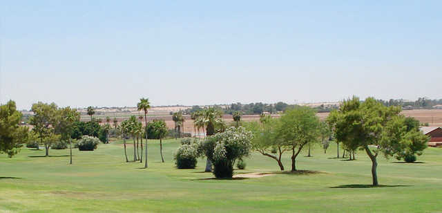 A view of a fairway at Desert Hills Golf Course.