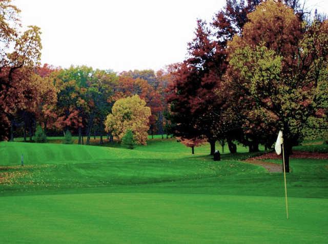 A view of green #8 at Elbel Park Golf Course