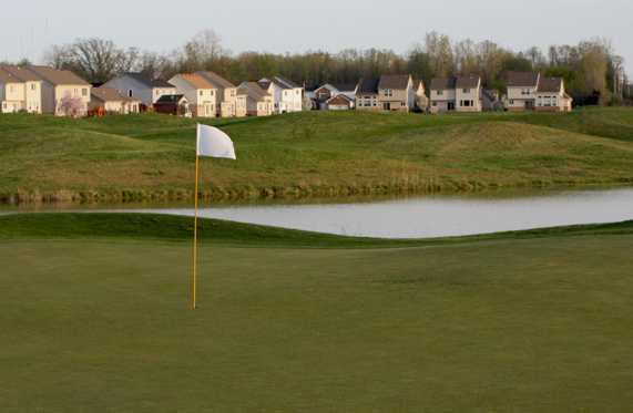 A view of a green with water coming into play from Links at Gateway.