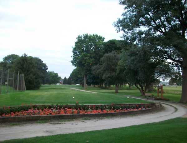 A view of a tee at Manteno Golf Club