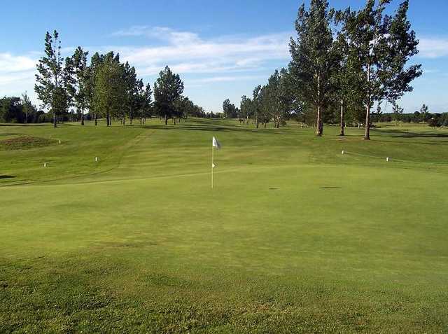 A view of the 1st green at Pleasant Hills Golf Course