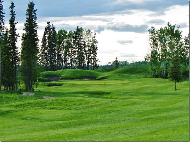 View of a green from Jack Pine Nine at Trestle Creek Golf Resort