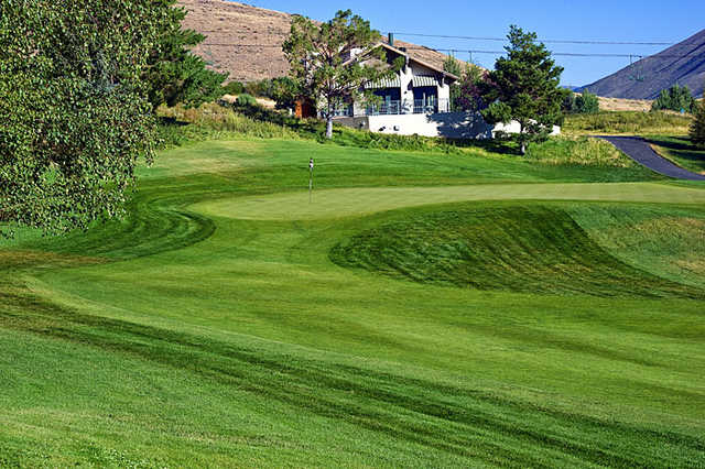 A view of green #1 at Elkhorn Course from Sun Valley Resort