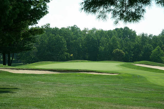 A view of green #14 at Quicksilver Golf Club