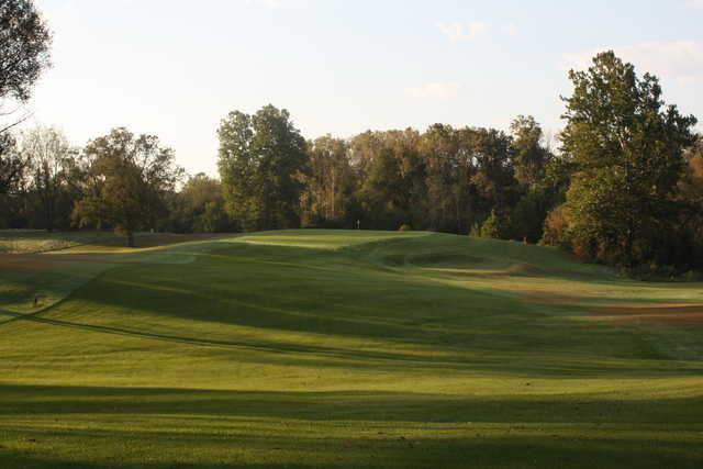 An October view of a fairway at Lake James Golf Club