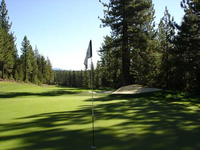 A view back down the 11th fairway at Tahoe Donner Golf Course