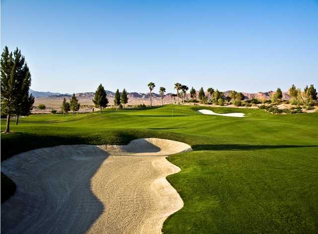 A view of a bunker on #11 from Chimera Golf Club