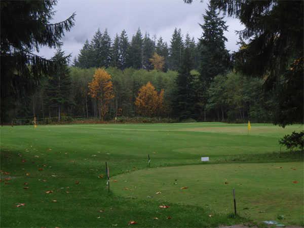 View of a green at Rainbow's End Golf Course