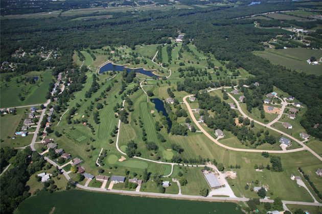 Aerial view of the Oakwood Country Club