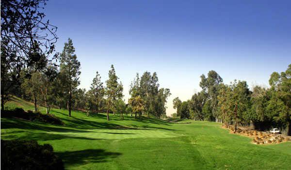 A view of the 5th green at Eisenhower Course from Industry Hills Golf Club at Pacific Palms Resort