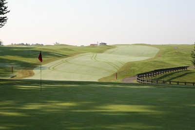 A view of a green at My Old Kentucky Home State Park Golf Course