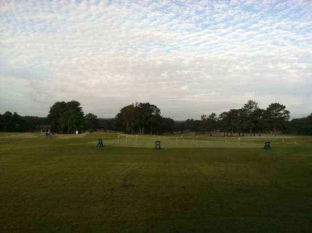 A view of the practice area at Dothan National Golf Club