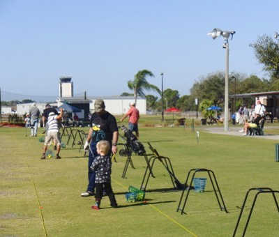 A view of the driving range at Suncoast Golf Center