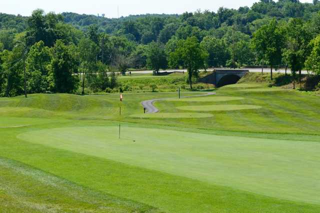 View of a green at Lucas Oil Golf Course