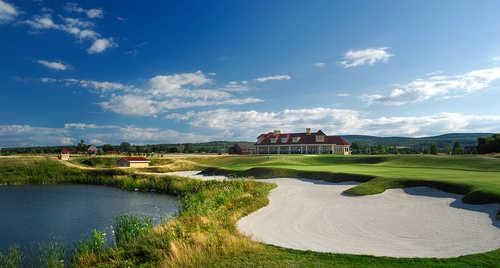 A view of the clubhouse at Batteaux Creek GC