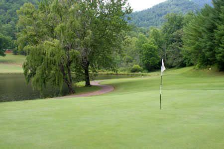 A view of a green from The Golf Club at Mill Creek
