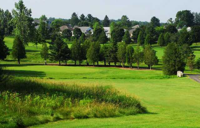 A view of a fairway and green at White Course from Foxwood Golf Club