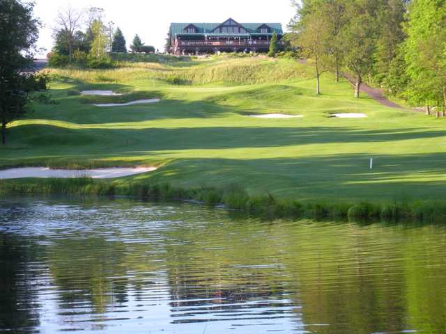 A view of the clubhouse at Mountain Valley Golf Course