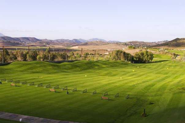 A view of the driving range at Tierra Rejada Golf Club
