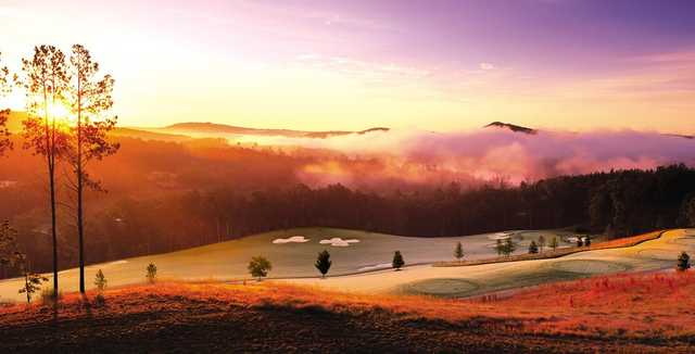 Sunset view from The Reserve At Lake Keowee