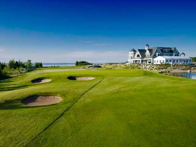 A view of the 9th hole at Cobble Beach Golf Links.