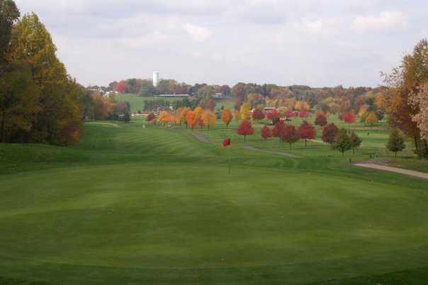 A view of green #7 at Brookledge Golf Club
