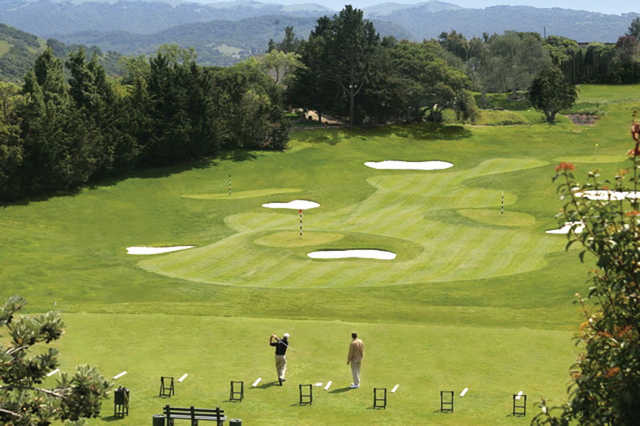 A view of the driving range at Corral de Tierra Country Club