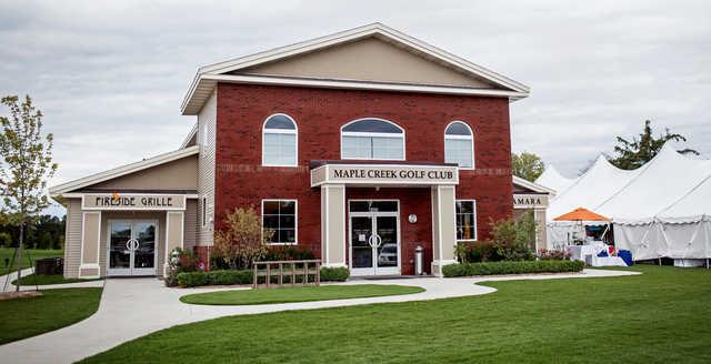 A view of the clubhouse at Maple Creek Golf Club