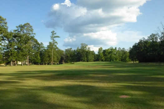 A view of a fairway at Neches Pines Golf Course