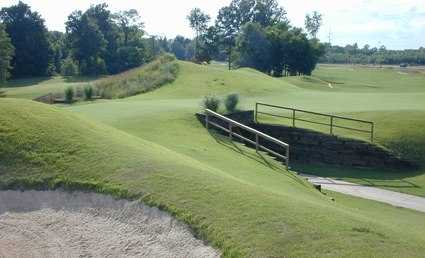 A view of the tunnel going under the double green of #13 and #15 at North Creek Golf Club