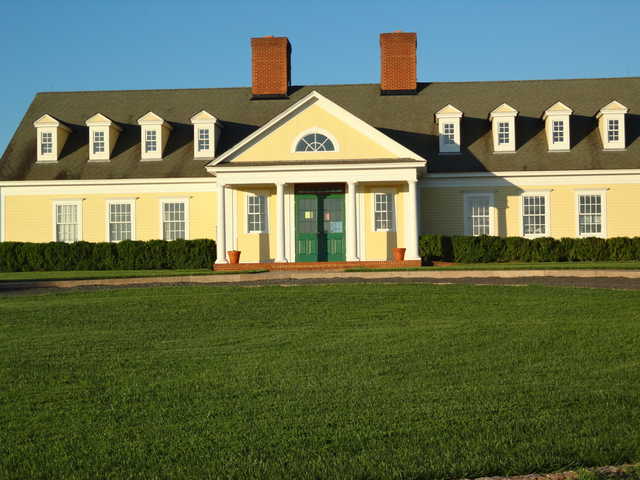 A view from the clubhouse at Somerset Farms Golf Course