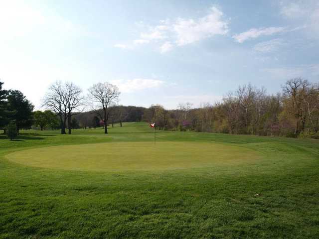 A view of the 5th green at Harrison Park Golf Course