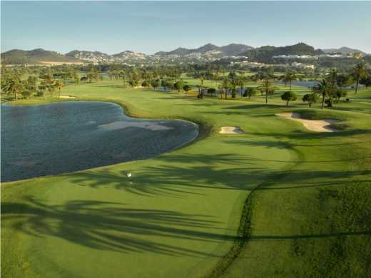 A view of a hole with water coming into play at South Course from La Manga Club Golf Resort