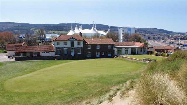 A view of the clubhouse at Minehead & West Somerset Golf Club