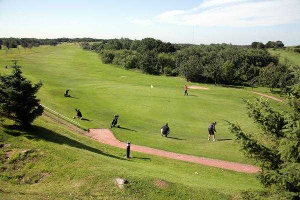 A view of the 18th green at Heysham Golf Club