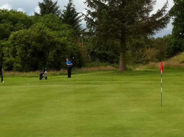 A view of a green at Dumfries and Galloway Golf Club