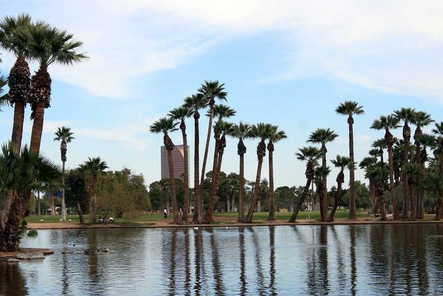 View from Encanto Golf Course Lagoon