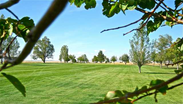 A view of a fairway at Lake Hills Golf Club