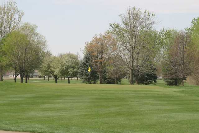 A view of a green at Fox Run Golf Course