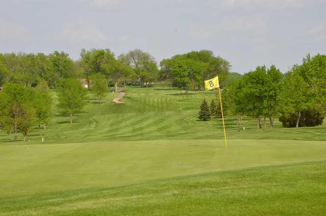 A view of the 8th green at Madison Golf & Country Club
