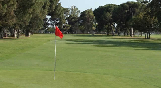 A view of a hole at Modesto Golf Course