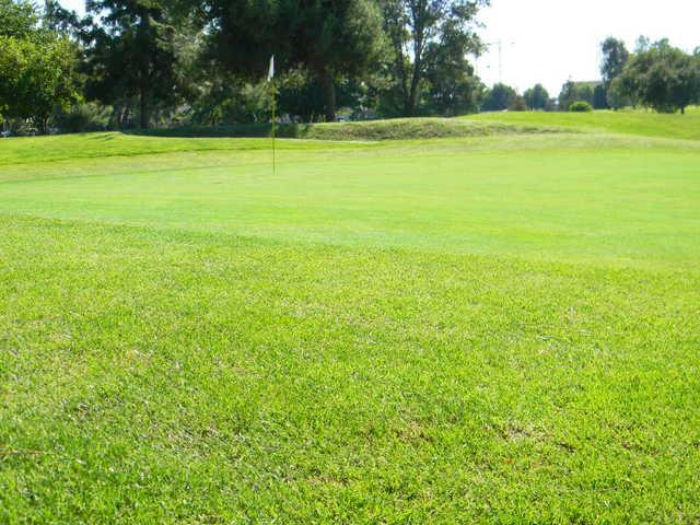 A view of the 3rd green at Rancho Duarte Golf Club