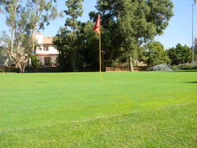 A view of hole #7 at Rancho Duarte Golf Club