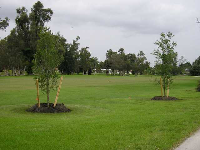 A view of a fairway at Orangebrook Country Club