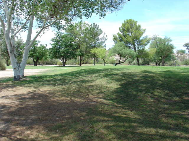 A view of a fairway at Quail Canyon Golf Course