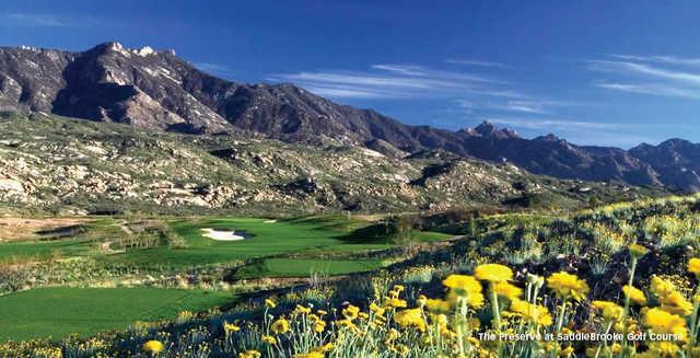 A view of a tee at Preserve Golf Course