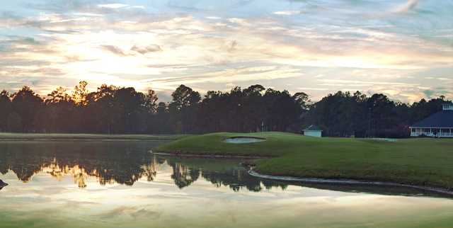 A view over the water from River Pointe Golf Club