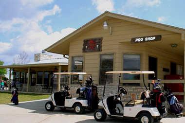 A view of the pro shop at Flying L Guest Ranch Golf Course