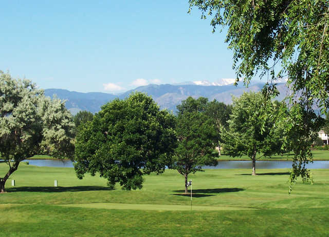 A view of a hole at Twin Peaks Golf Course